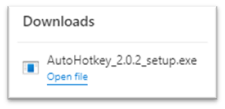 Run auto hotkey setup file