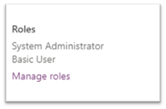 Select Manage roles option for Users property, in Power Platform environments