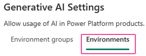 Applying PPAC settings environment by environment
