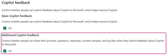 PPAC setting to allow or block users from submitting prompts & responses directly to Microsoft