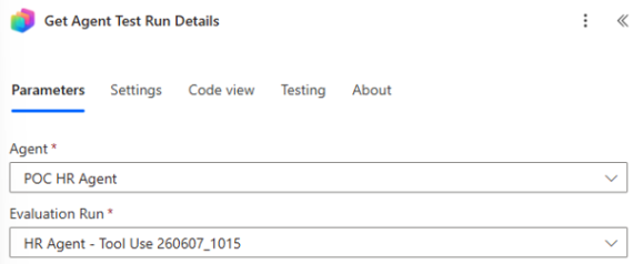 Get Agent Test Run Details in the Microsoft Copilot Studio connector